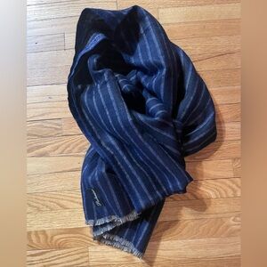 Pashmina Navy and Black Striped Scarf
